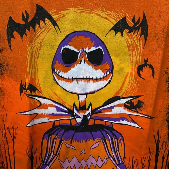 The Nightmare Before Christmas Jack Skellington Pumpkin Dip Dye T-Shirt Large - Picture 2 of 4